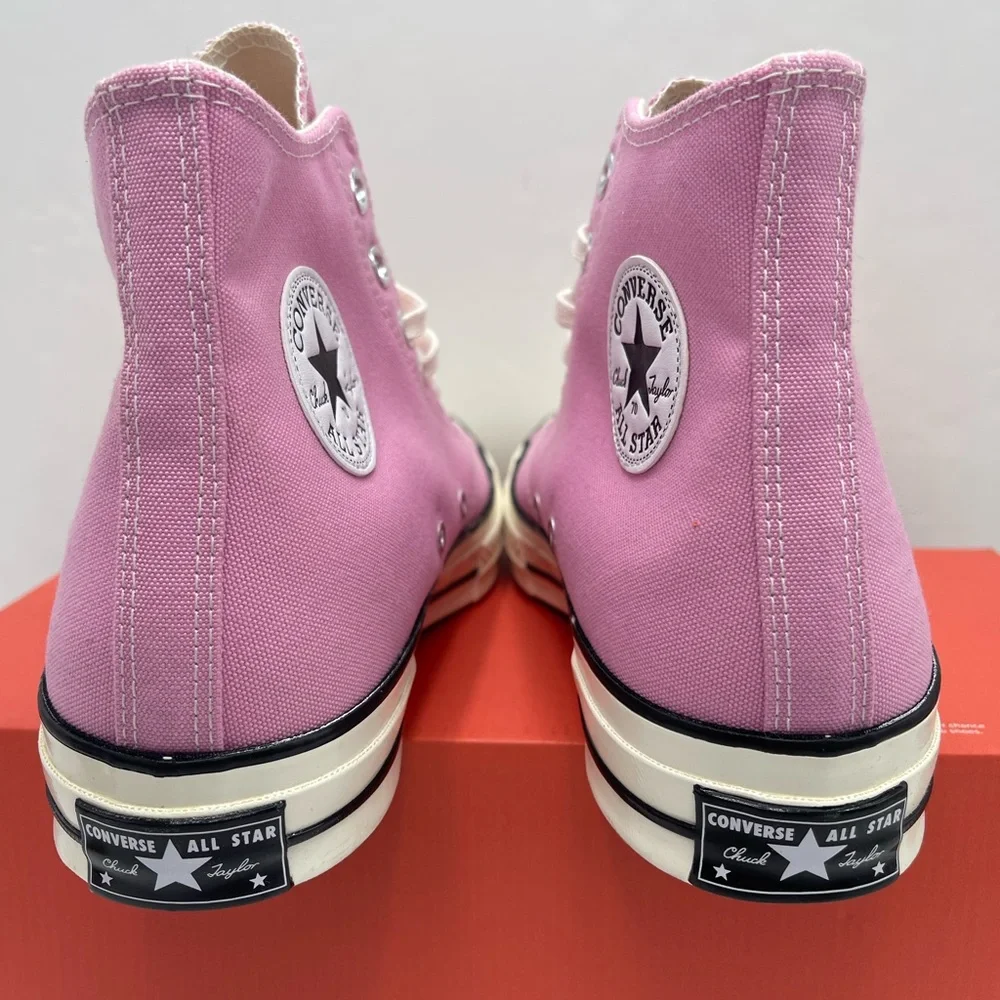 Converse Men’s A03795C CHUCK 70 HI AMBER PINK/EGRET/BLACK Pink High-Top Sneakers